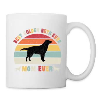 Best Golden Retriever Mom ever dog lovers retro - Tasse - Weiß - Rechts