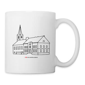 Schwarzer Adler heller HG - Tasse - Weiß - Rechts