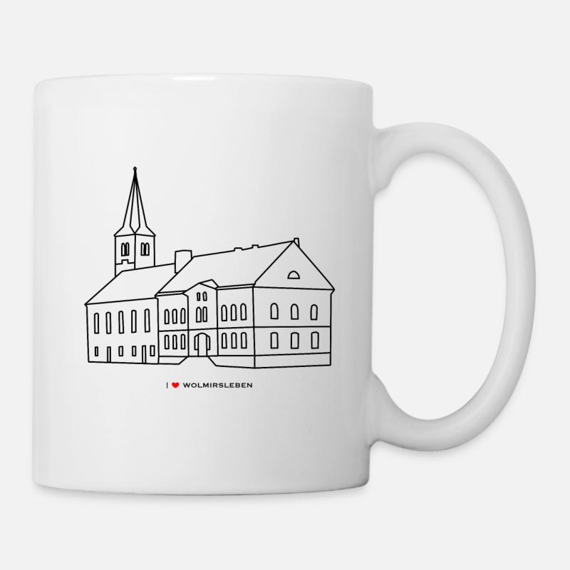 Schwarzer Adler heller HG - Tasse - Weiß