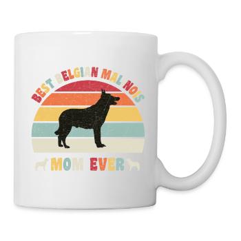 Best Belgian Malinois mom ever dog lovers vintage - Mug - white - Right