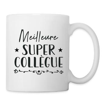Meilleure Super Collègue Humour Femme - Mug blanc - blanc - Droite
