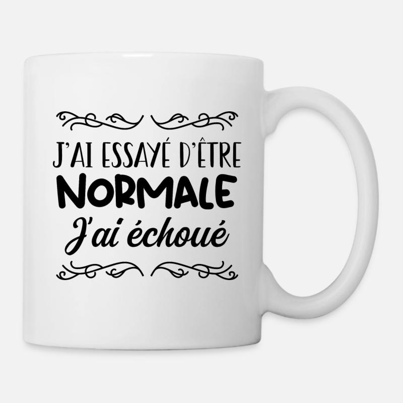 J'Suis Pas une Fille Normale - Mug blanc - blanc