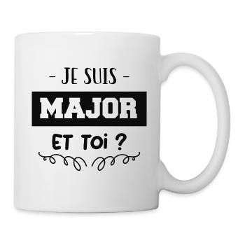 Major super pouvoir homme - Mug blanc - blanc - Droite