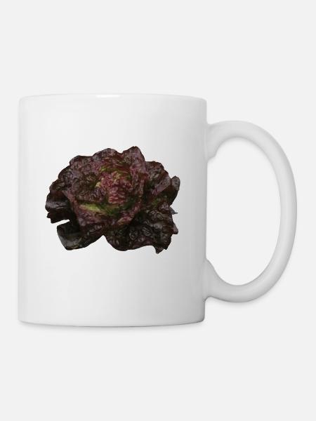 Tête de laitue rouge - Mug blanc - blanc