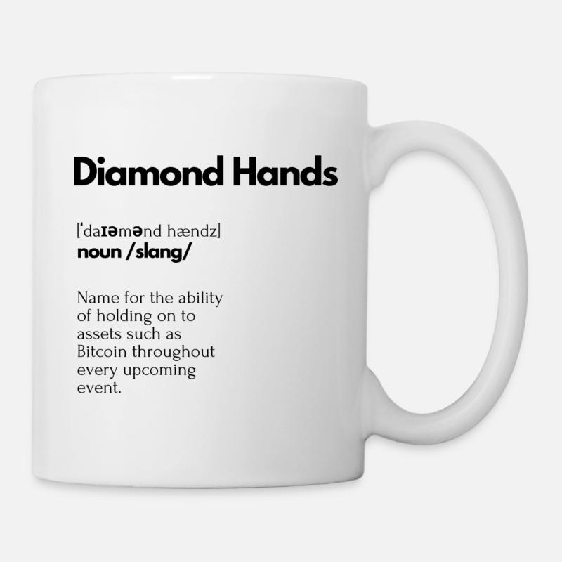 Diamond Hands dictionary look - Tasse - Weiß