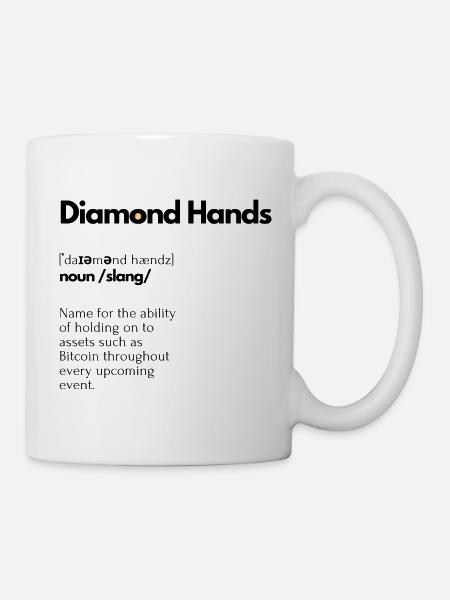 Diamond Hands btc dictionary look - Tasse - Weiß