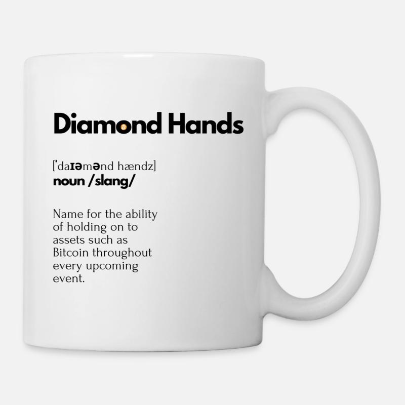 Diamond Hands btc dictionary look - Tasse - Weiß