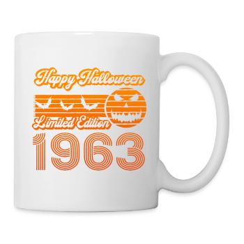Halloween Pumpkin Birthday Year of Construction 1963 Vintage - Mug - white - Right