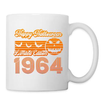 Halloween Pumpkin Birthday Year of Construction 1964 Vintage - Mug - white - Right