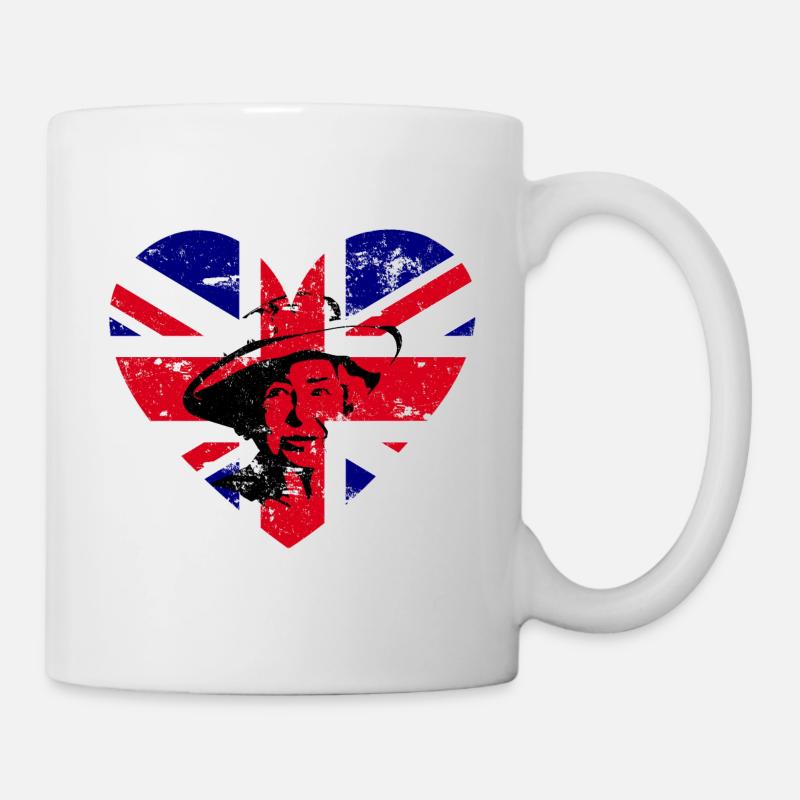 Queen Britain Herz - Tasse - Weiß