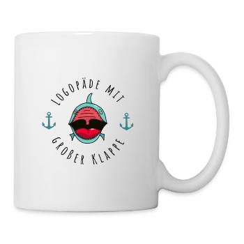 Logopäde mit großer Klappe - Tasse - Weiß - Rechts