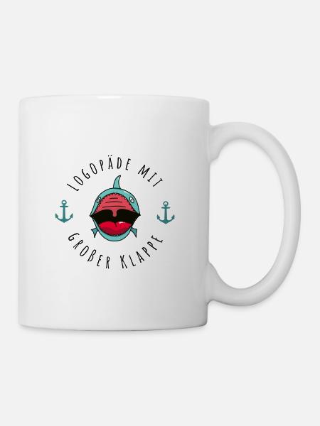 Logopäde mit großer Klappe - Tasse - Weiß