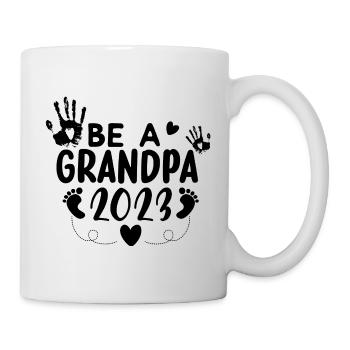 Werdender Opa 2023, 2023 werde ich Opa, 2023 Opa - Tasse - Weiß - Rechts
