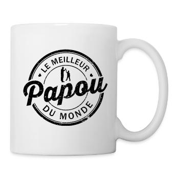 Certifié Le Meilleur Papou de Monde - Mug blanc - blanc - Droite