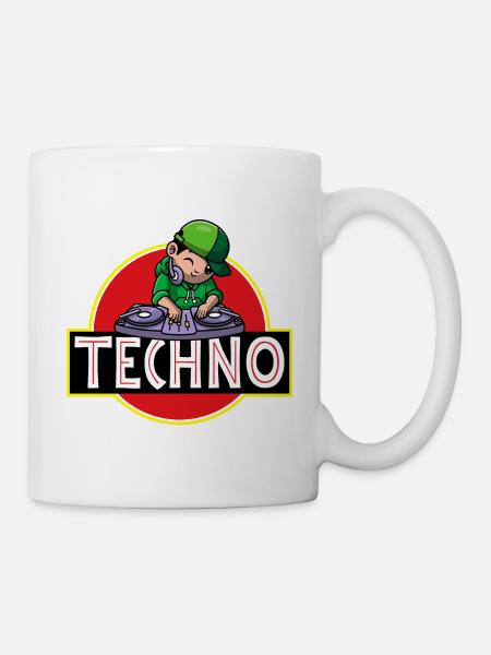 Techno music party - Tasse - Weiß