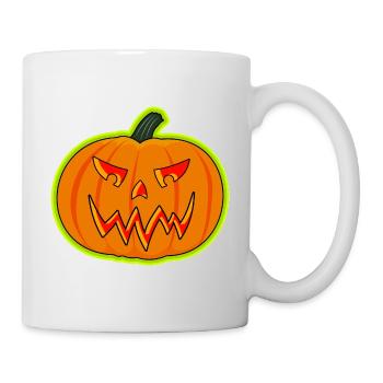 Creepy Pumpkin Face Lantern Costume Gift - Mug - white - Right