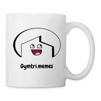 Gymtri.memes Logo (hell) - Tasse - Weiß - Rechts