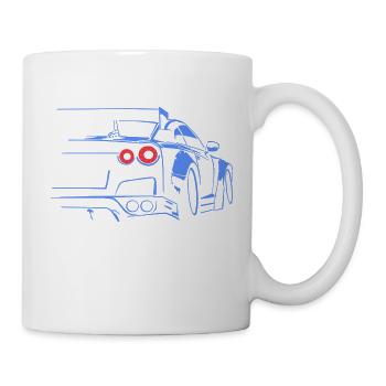 course de voiture tuning - Mug blanc - blanc - Droite