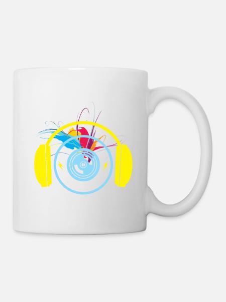 Colorful headphones - Mug - white