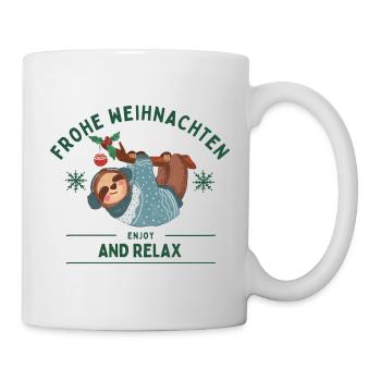 Frohe Weihnachten /entspannen & genießen - Tasse - Weiß - Rechts
