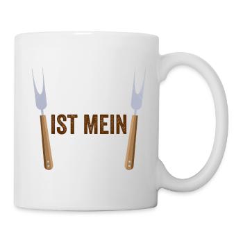 Fleisch ist mein Gemüse BBQ Grillen Sommer Steak - Tasse - Weiß - Rechts
