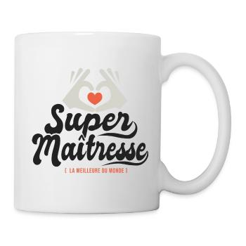 Super maitresse cadeau maîtresse institutrice - Mug blanc - blanc - Droite