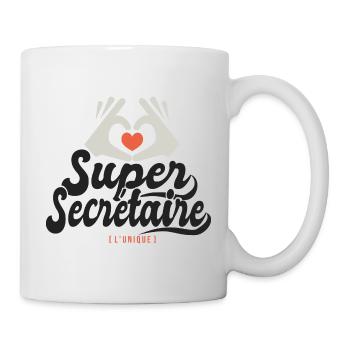 Super Secrétaire l unique cadeau Secretaire - Mug blanc - blanc - Droite