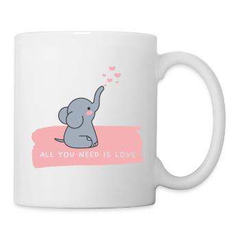 All you need is love (rosa) - Tasse - Weiß - Rechts