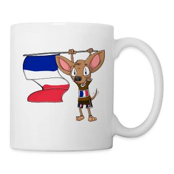 Französischer Chihuahua - Tasse - Weiß - Rechts