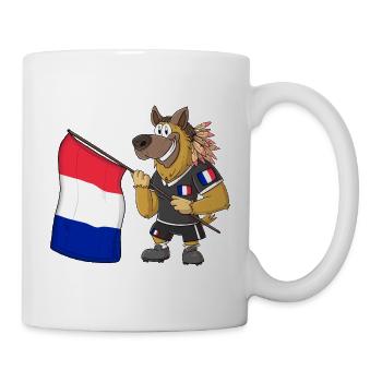 Frankreich Rasta Hund - Tasse - Weiß - Rechts