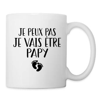 j'peux pas je vais être papy - Mug blanc - blanc - Droite