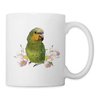 Der Orangenflügelpapagei - Tasse - Weiß - Rechts