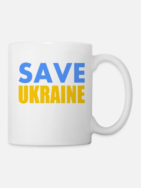 Save ukraine - Tasse - Weiß