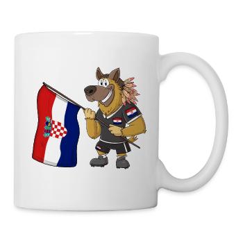 Kroatien Rasta Hund - Tasse - Weiß - Rechts