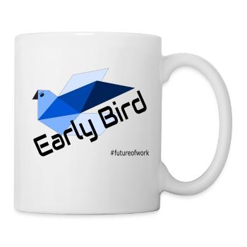 Early Bird Blau - Tasse - Weiß - Rechts