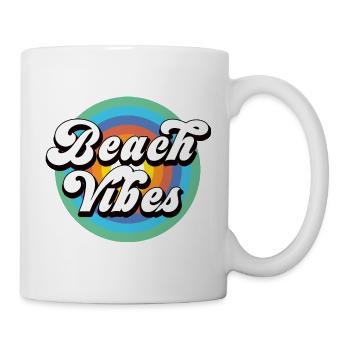 Vibrations de la plage - Mug blanc - blanc - Droite