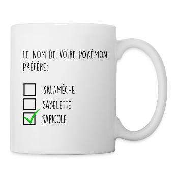 Alcool apéro humour - Mug blanc - blanc - Droite