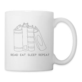 Read eat sleep repeat - Mug - white - Right