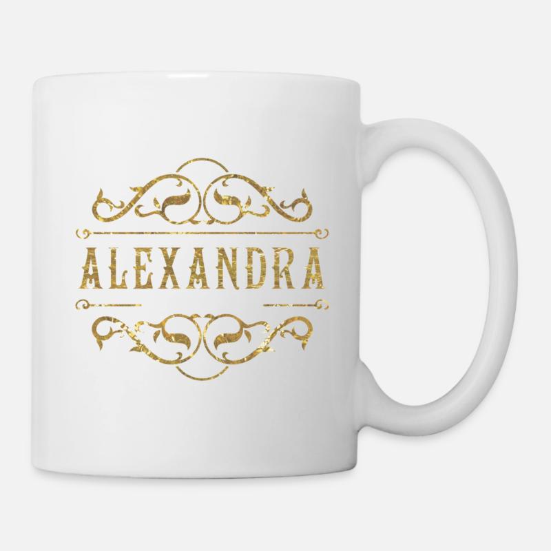 Alexandra or - Mug blanc - blanc
