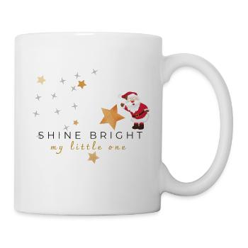 Shine bright - modern Christmas design - Tasse - Weiß - Rechts