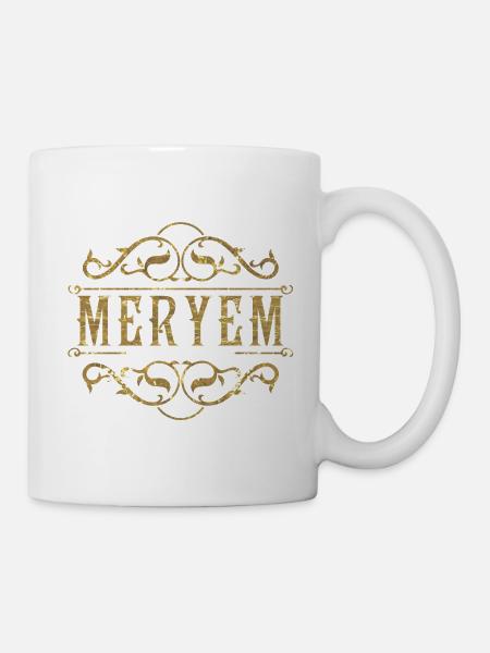 Meryem gold - Tasse - Weiß