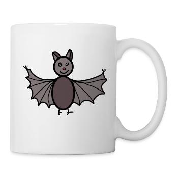 Fledermaus - Tasse - Weiß - Rechts