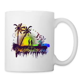 Sunset Dream (Bunt) 02 - Tasse - Weiß - Rechts
