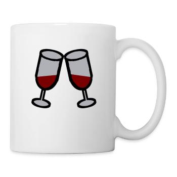 Wein Weinzeit Time for Wine Geschenk Geschenkidee - Tasse - Weiß - Rechts