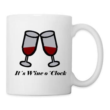 Wein Geschenk Geschenkidee Weißwein Weinzeit Time - Tasse - Weiß - Rechts