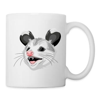 Opossum-Kopf - Tasse - Weiß - Rechts