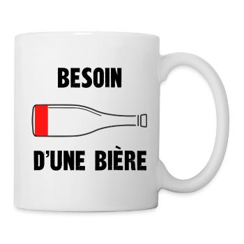 besoin d'une bière - Mug blanc - blanc - Droite