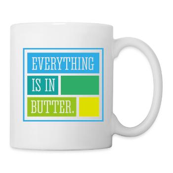 Butter - Tasse - Weiß - Rechts