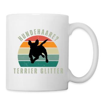 Terrier Glitter Retro Sunset - Tasse - Weiß - Rechts
