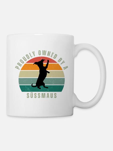 Proudly Owned by a Süssmaus Retro Sunset - Tasse - Weiß